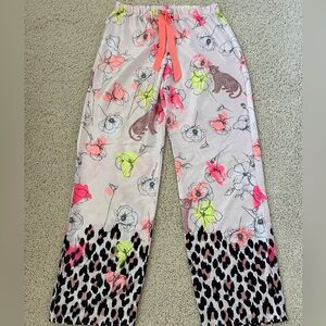 Light Pink Cheetah Print Victoria’s Secret Silk Pajama Pants
